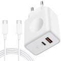 Miniatyrbild 1 av 4: 30W 2-ports snabbladdare + 20W 1M USB-C till USB-C-kabel för iPhone 16 Pro Max - iPhone 16 Plus - iPhone 16 Pro - iPhone 16