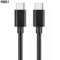 Miniatyrbild 1 av 4: 1M USB-C till USB-C snabbkabel för Redmi 10 - 10C - 10A - 11A [2-pack] Svart