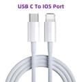 Telefonkabel,20W PD Typ C Snabbladdningskabel för iPhone 13 pro 12 pro max 11 X iPad 9 mini 6- Vit -2m[C]