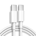 Snabbt USB-C till USB-C-kabel 20W för iPhone 16, 16e, 16 Plus, 16 Pro, 15 Pro Max - BOOLING - Vit 1M Vit