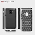 Miniatyrbild 4 av 4: Galaxy A8 2018 Fodral Kolfiberfjädrande TPU-skyddsfodral för Samsung Galaxy A8 2018 - Grå
