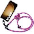 Miniatyrbild 1 av 4: Lanyardfodral till Samsung Galaxy S23+ - S23 Plus Stötsäkert skydd med robust lanyard Rosa