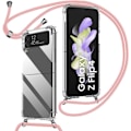 Miniatyrbild 1 av 4: Skyddsfodral - Samsung - Galaxy Z Flip 4 - Stötsäker - Snodd - Mjuk Transparent, Rosa