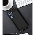 Miniatyrbild 4 av 4: Fodral för Samsung S21 FE (6,4") Svart styv solid Elegant anti-chock tjock stållinjeeffekt
