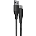Miniatyrbild 1 av 4: USB-C snabbladdningskabel 3A för Google Pixel - BOOLING - Förstärkt flätad nylon 1M svart Svart