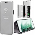 Miniatyrbild 1 av 4: Halvstyvt skyddsfodral för Samsung S22 Plus - BOOLING - Clear View Smart Case - Silver Silver