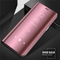 Miniatyrbild 2 av 4: Samsung A40+ Fodral [2-pack] Härdat glas, Spegelfodral med Stativ Flip-funktion Skydd för Samsung Galaxy A40 - Rose Gold Rose guld