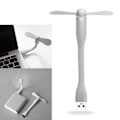 Miniatyrbild 1 av 4: USB-fläkt - YIOU - Mini flexible fläkt - Tyst 22 dB - Silikonblad - Vit Vit