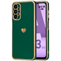 Miniatyrbild 1 av 4: Skyddsfodral för Samsung Galaxy A23 4G-5G - BOOLING - Hjärtmönster - Mjuk TPU - Midnattsgrön Nattgrönt