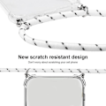 Miniatyrbild 3 av 4: Coque - Samsung - S21 Plus - Mjuk - Transparent - Repellerande med Vit Snöre Transparent-Vit