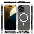 Miniatyrbild 4 av 4: Skyddsskal - BOOLING - iPhone 16 Pro Max - Transparent - Mjukt - Inbyggd magnet Transparent