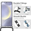 Miniatyrbild 3 av 4: Skydd - Samsung - Galaxy S24 Plus - TPU Transparent - Rep-resistant - Vit Kord Transparent