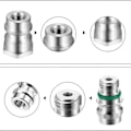 Miniatyrbillede 3 af 5: 4 stk. VA-LH11 A/C R-12 til R-134a Retrofit Konverteringsadapter Fitting til 1/4 SAE Gevind Lav Høj Side Konvertering