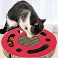 Miniatyrbild 2 av 2: Kattklösbräda Leksak 3 i 1 Interaktiv Tjock Rund Vågig Kattklösleksak med Klocka