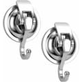 Suction Cup Hooks, 2 Pieces Vacuum Suction Cup Hook Water Resistant Anti-rust Seamless Wall Hook Max Load 10KG