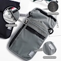 Miniatyrbilde 4 av 7: Halspose med brystlomme med RFID-beskyttelse, nylon brystlomme, vanntett og lett, unisex reiseveske Tyverisikker passholder Light blue