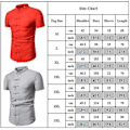 Pikkukuva 2 / 2: Miesten itämainen nappipaita, retro, slim fit, pystykaulus, lyhythihainen paita M