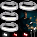 Miniatyrbilde 1 av 7: LED-armbånd USB, 4-pakning COB-lys Armbånd LED Refleks Løpebelte Lysbånd Barn Lys Refleksbelte Lys Sikkerhetslys