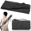 Miniatyrbillede 1 af 9: 2-pak net svamp, badekar krops eksfoliering Badekar krop ryg skrubber for blødere hud Black 30*80cm