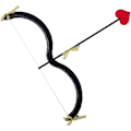 Miniatyrbillede 5 af 5: Cupid Pil og Bue Sæt Skum Cupid Kostume til Valentinsdag Halloween Cosplay, 100% Ny Svart