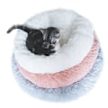 Miniatyrbillede 2 af 10: Queta Katteseng, Smuk Dyreseng, Lille Hundebed Kæledyrseng Blød Rund Kattesoveseng (50cm) Checkered navy blue Diameter 50 cm