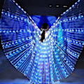 Miniatyrbild 1 av 4: NY -LED-dräkter Vingar lysande färg mage dancelights dräkter för att utföra dans, 100% nya Vit