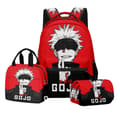 Jujutsu Kaisen Anime Backpack 3-piece set for students with lunch bag and double-layer pencil case, multiple styles b107 b107 3PC