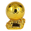 Miniatyrbillede 1 af 5: Europæisk fodbold Golden Ball, resin trofæ fan memorabilia, ny Ballon d'Or trofæ fodbold til fodboldkamp minde mindesmærke pris 20cm