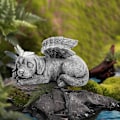 Miniatyrbilde 1 av 5: Hundeengel Kjæledyr Minne Gravstein Markering Utskåret Statue, Resin, Steinfinish