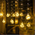 Miniatyrbillede 3 af 4: Jul LED Julemand Snemand Gardin Lysstreng Ønskekugler Lamper Soveværelse Festdekorationer Til Terrasse Hotel Og Have stil 2