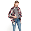 Miniatyrbilde 4 av 7: Mote-Vintervarm Stor Tartan Teppe Rutete Sjal SJ-33#black 135x135x200cm