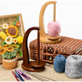 Miniatyrbillede 2 af 8: Garnholder Bøg Garn Spinner Træ Spinner A