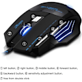 Miniatyrbillede 4 af 6: Kablet Gaming Mus ZELOTES Professionel LED Optisk 7200 DPI 7-Knaps USB Gaming Mus med Justerbar DPI Skift 7200/3200/2400/1600/1000 DPI