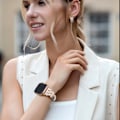 Miniatyrbilde 5 av 10: Passer til Apple watchS10-1 generasjons klokkearmbånd mikrofiber skinn liten midje perle moterem Starlight 38mm/40mm/41mm/42（series10）