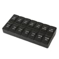 Pill Organizer with Letters Double Rows 14 Compartments Independent Lid Seal Moisture-proof 7 Days Weekly Pill Box Home Accessories