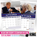 Miniatyrbild 5 av 6: Väggkalender 2025 - Rolig - A3 Storlek / Svag / Jul / Födelsedag / Present Idé / Present