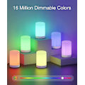 Miniatyrbillede 5 af 5: Wabjtam Smart Lampe, LED Sengelamper med Touch, RGB Farveskift Dæmpbar & Varmt Hvidt Natlys til Soveværelse, USB Drevet