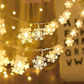 Miniatyrbillede 2 af 5: Snöflinga LED Lys Kæde Guirlande Glædelig Juledekoration Til Hjemmet Julemandsgaver Navidad 2023 Godt Nytår 2024