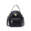 [LCS] Women's Backpack PU Detachable Shoulder Strap Lightweight Practical Mini Women's Small Backpack with Handle Black Free Size