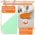 Miniatyrbild 5 av 7: 3 st Polygonal Multifunktionell Sömnadsguide Fållvikare med Skala Symaskinstillbehör Sytillbehör Multifunktionellt Verktyg Sömnadsguide (3 st)