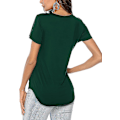 Miniatyrbillede 2 af 2: Dame Tunika Toppe Casual V-hals Lang/kortærmet T-shirts Lang Bluser