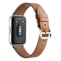 Genuine Leather Watch Strap Replacement for Samsung Galaxy Fit3 - Beige Multicolor Brown