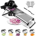 Adjustable Stainless Steel Mandoline Slicer with Built-in Sharp Blade, Multifunctional Vegetable Slicer, for Fruit and Food
