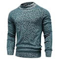 Miniatyrbild 1 av 3: Ny Vinter Mock Neck Tröja för Herrar - Trendig Enfärgad Varm Stickad Pullover - Casual Elastisk Tröja för Män - Höst Stickat Light Grey XL