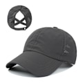 Miniatyrbilde 2 av 8: Baseballcaps for kvinner - Solhatt med hestehale, hurtigtørkende løpehatt, golfcaps for kvinner, justerbare trucker-caps med kryss for kvinner Dark Gray