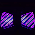 Miniatyrbilde 5 av 5: Fargerikt LED-lysende akrylsløyfe med blinkende farger, lysende Halloween-slips Twill