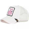 Miniatyrbillede 2 af 2: Fiskenet kasket med broderet dyredesign Flamingo