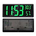 Miniatyrbillede 2 af 7: Stor digital vægur med digitalt display grön