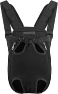 Dog Backpack, Adjustable Front Bag Pet Front Cat Dog Carrier Backpack/Legs Out & Easy to Adjust for Negro S