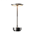 Miniatyrbilde 2 av 3: Ladeskrivebordlampe, dimbar, vanntett, metall, USB-oppladbart skrivebordlampe - 1 stk - WELLNGS silver
